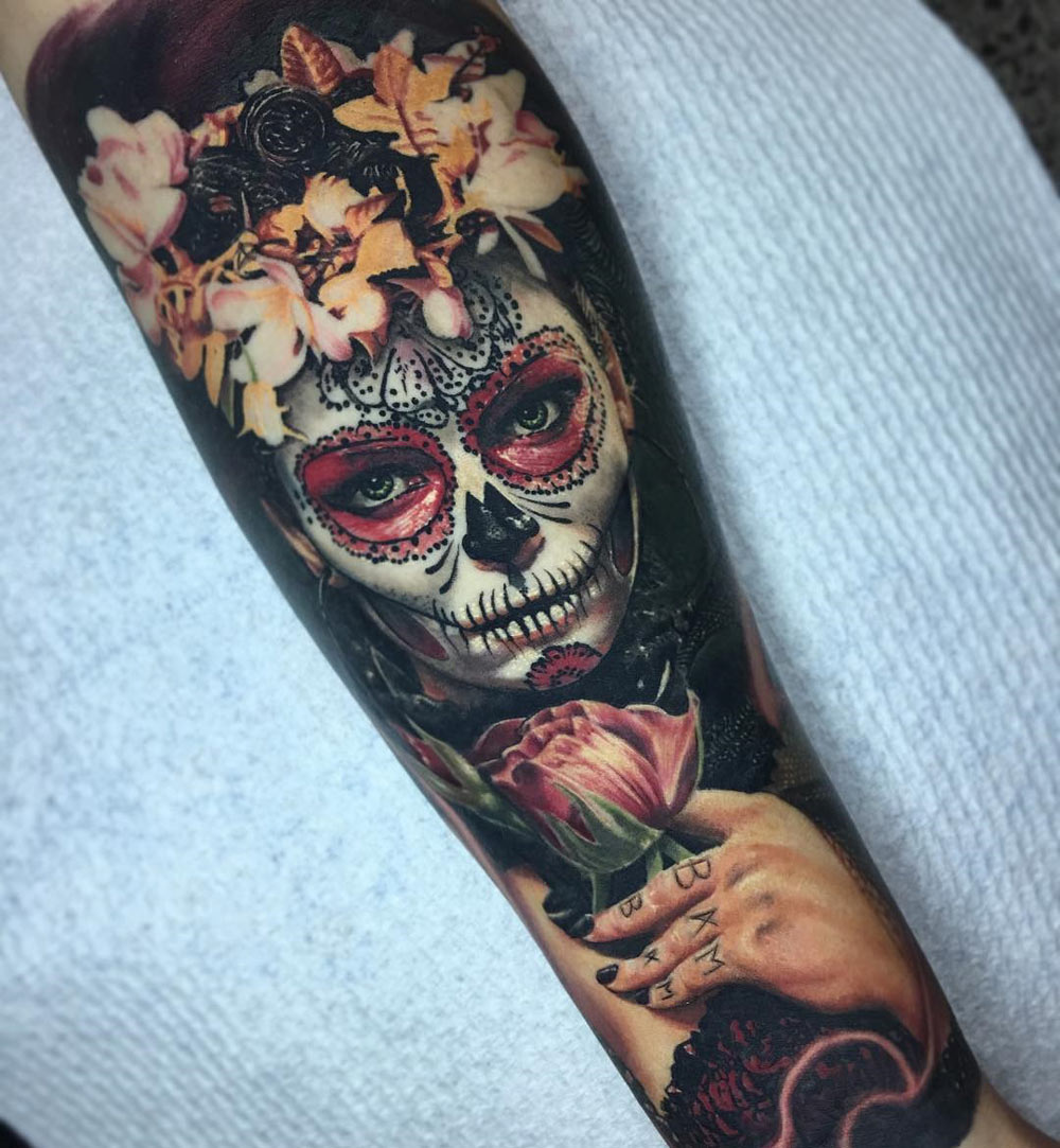 Day of the dead girl tattoo