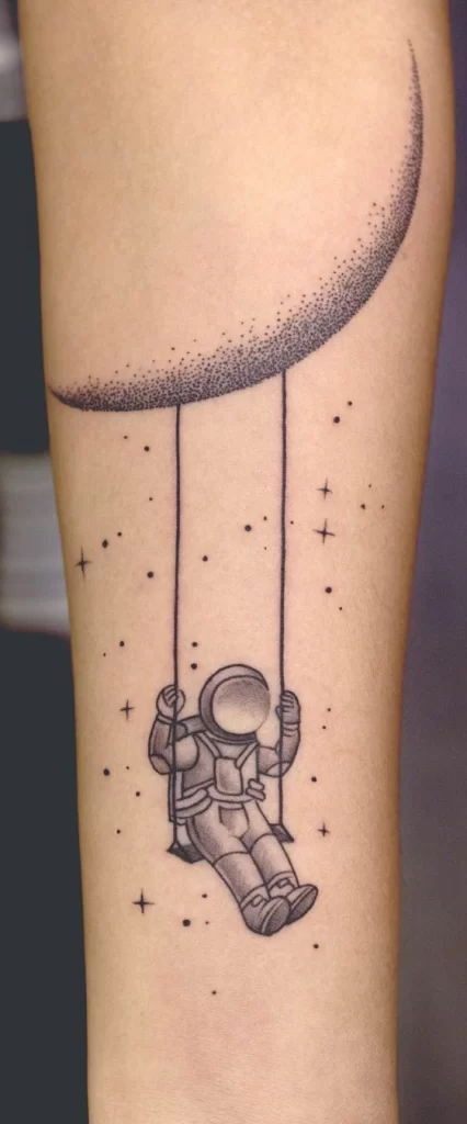 Cute Astronaut tattoo