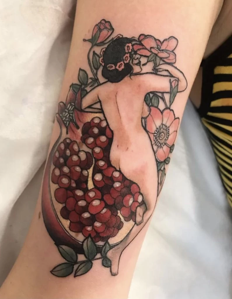 Persephone Pomegranate Tattoo