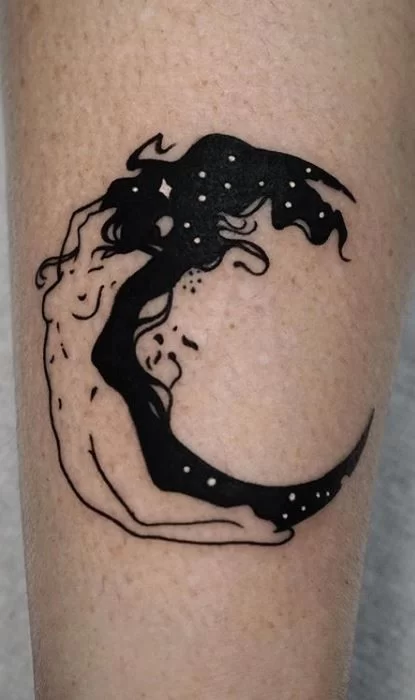 Selene Crescent Tattoo