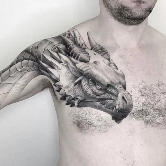 Dragon chest Tattoo