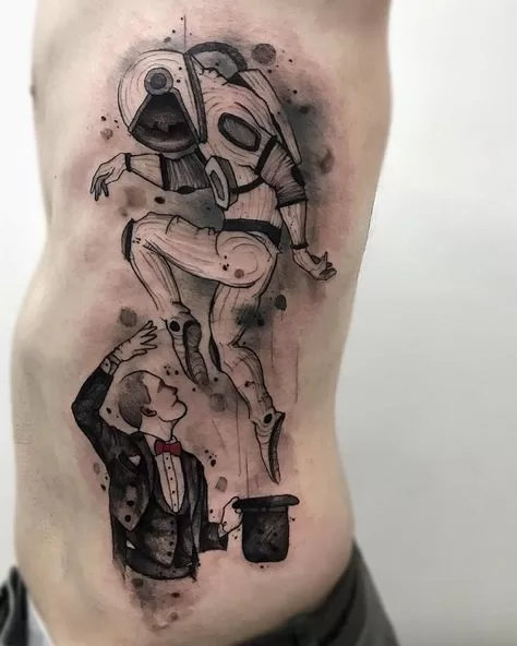 Astronaut Magician Tattoo