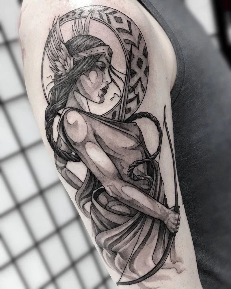Greek Goddess Artemis Tattoo - TATTOOGOTO