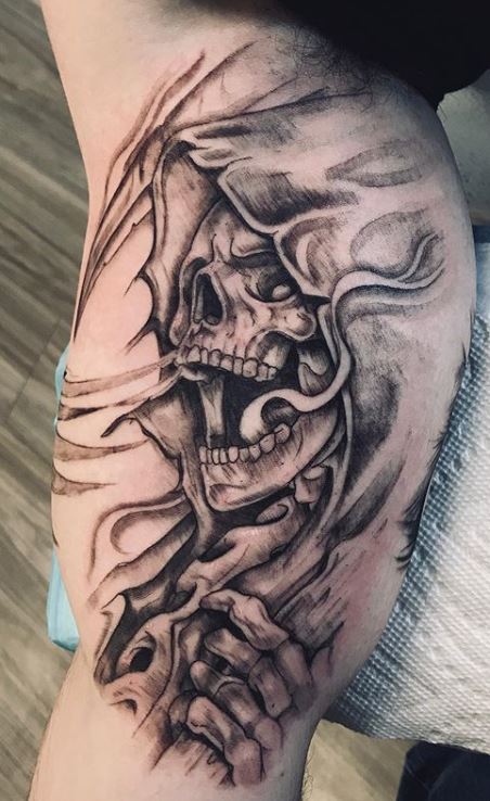 Evil Grim Reaper Tattoo Design - TATTOOGOTO