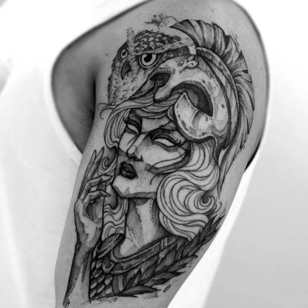 Greek Mythology Goddess Athena Tattoo - TATTOOGOTO