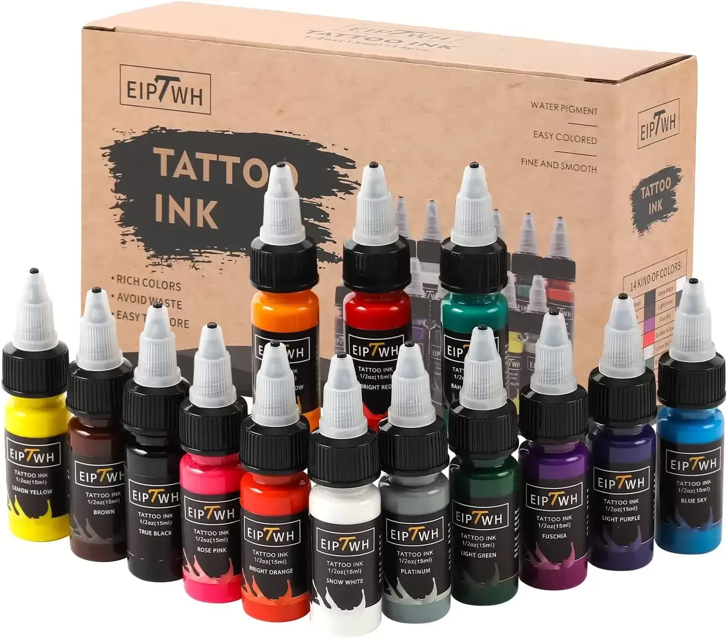Eiptwh 14 Color Tattoo Inks Set – TATTOOGOTO