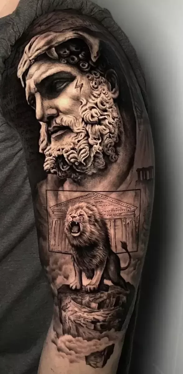 Hercules Realistic Tattoo - TATTOOGOTO