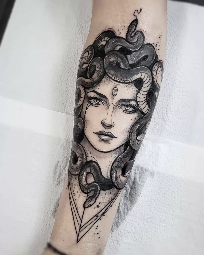 Medusa Sketchy Tattoo Design