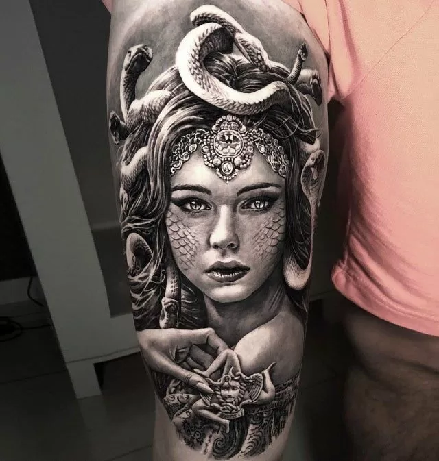 Medusa Realistic Tattoo
