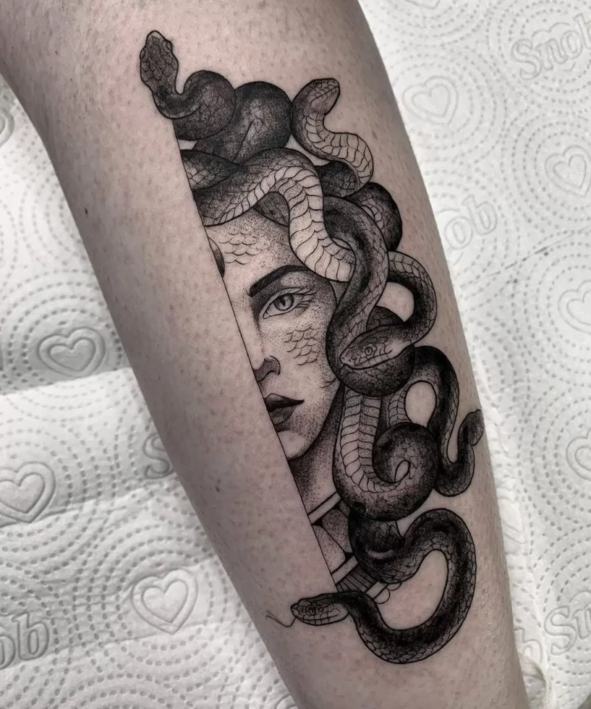 Medusa Blackwork Tattoo