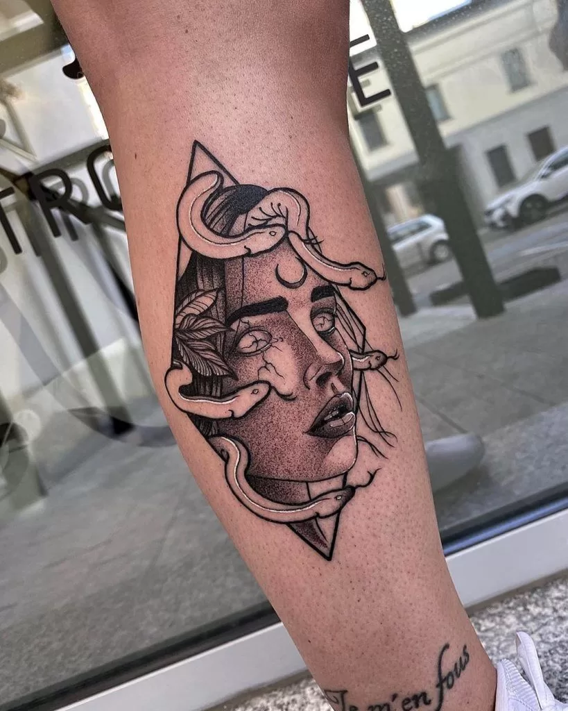Medusa Dotwork Tattoo