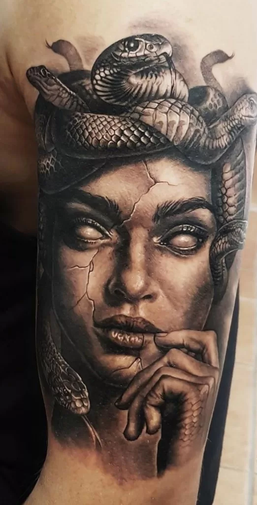 Realism Medusa Tattoo