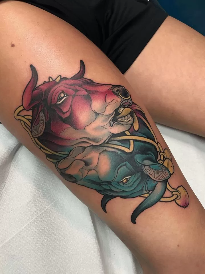 Two-Faced Taurus Tattoo