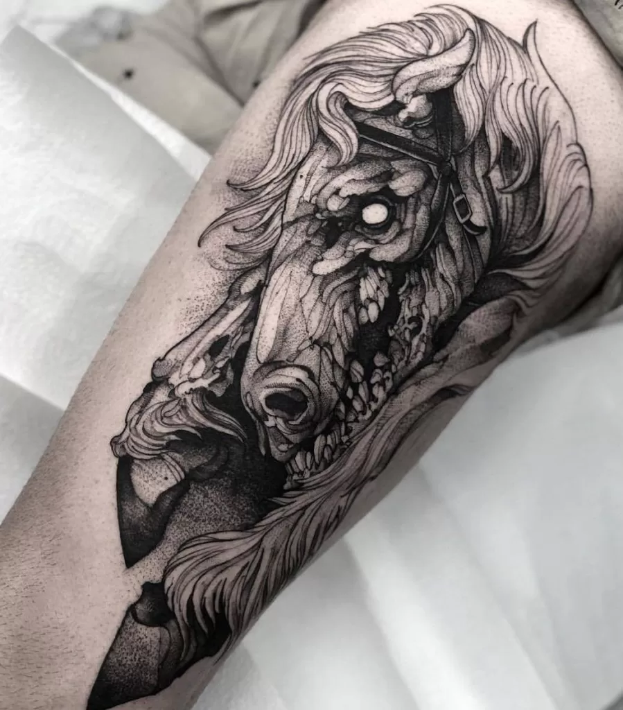 Zombie Horse Tattoo