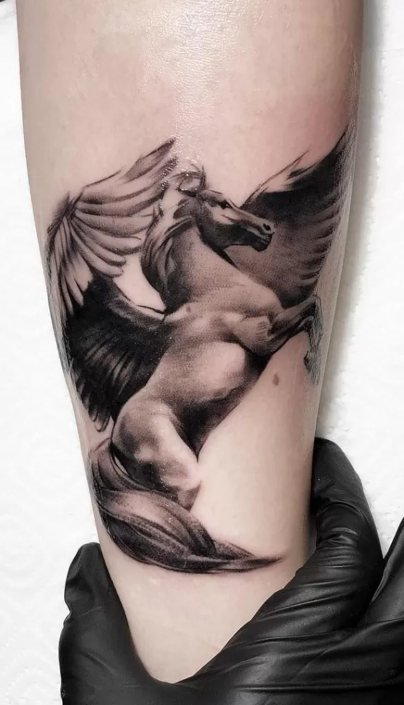 Pegasus Detailed Tattoo