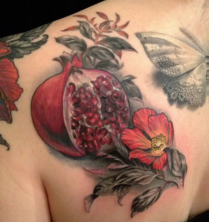 Pomegranate Cover-Up Tattoo