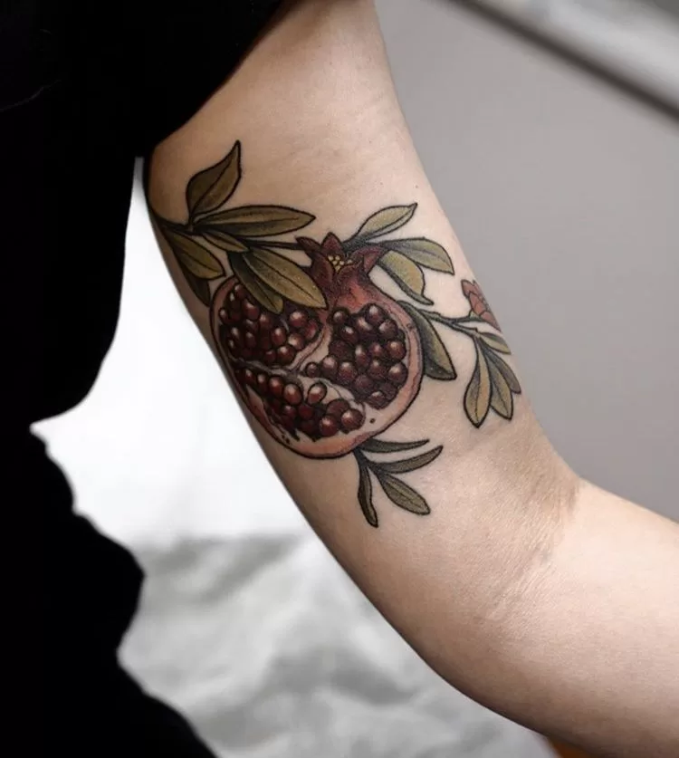 Pomegranate Fruit Tattoo