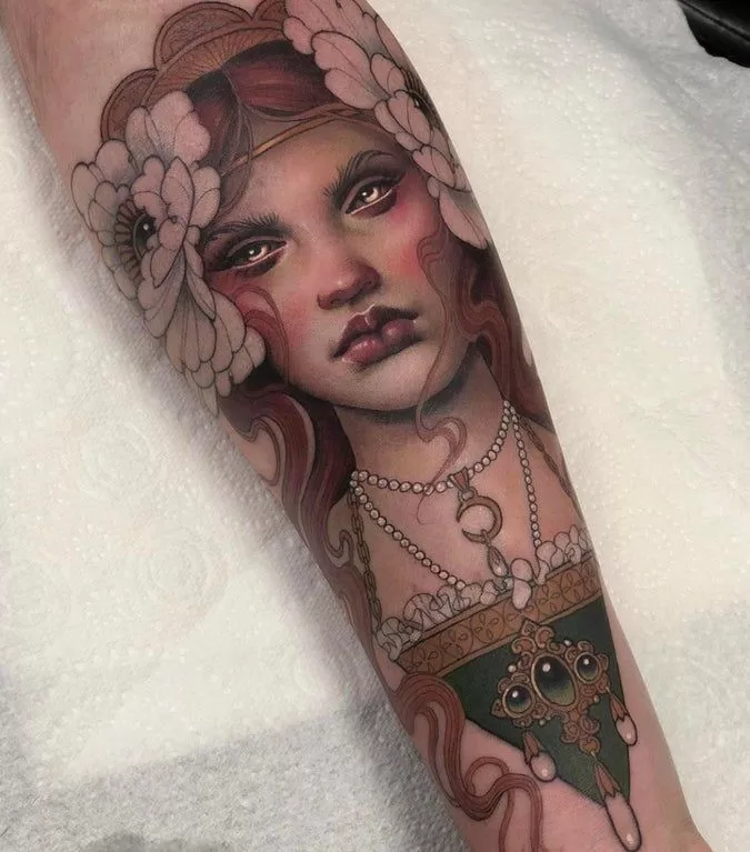 Persephone Detailed Tattoo