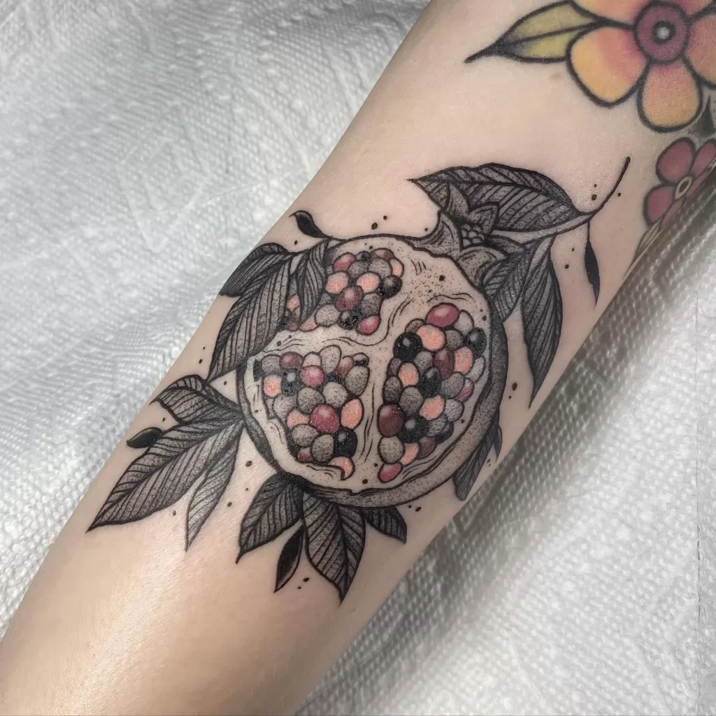 Pomegranate Detailed Tattoo