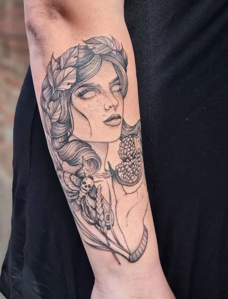 Persephone Arm Tattoo
