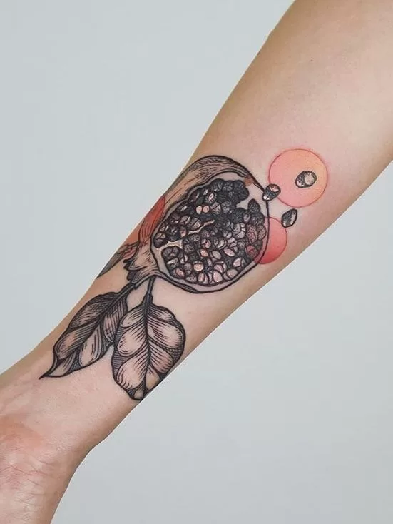 Pomegranate Forearm Tattoo