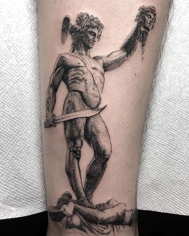 Perseus Dotwork Tattoo