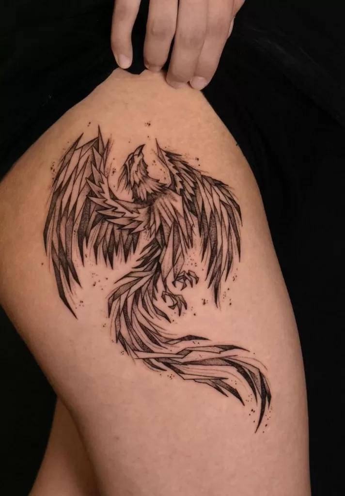Female Phoenix Tattoo Design - TATTOOGOTO