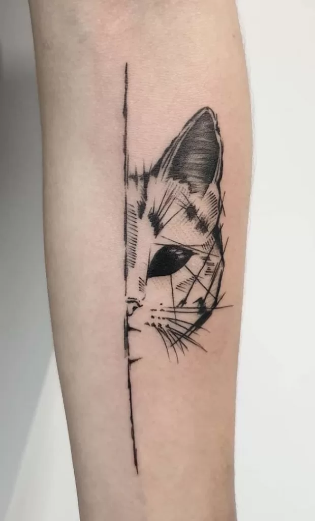 Cat Sketch Tattoo