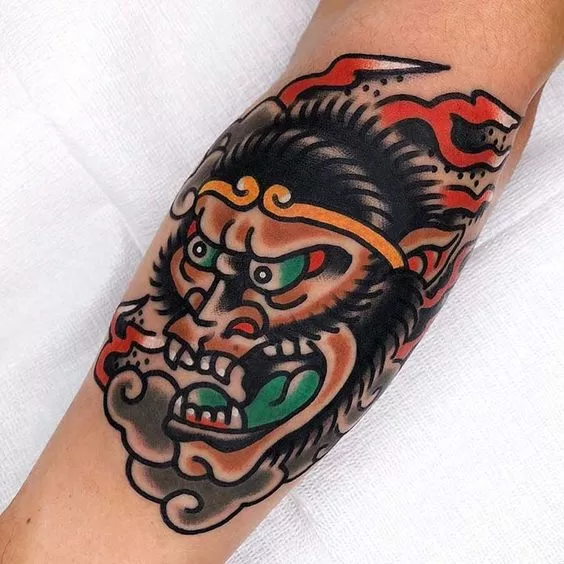 Traditional Monkey King Tattoo - TATTOOGOTO