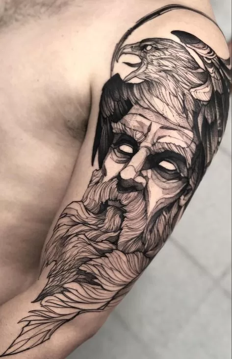 Zeus Shoulder Tattoo