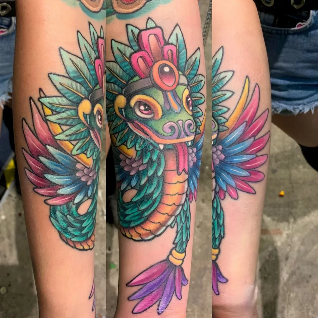 Quetzalcoatl Cute Tattoo