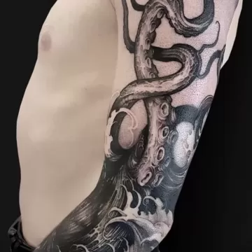 Sea Kraken Tentacles Tattoo