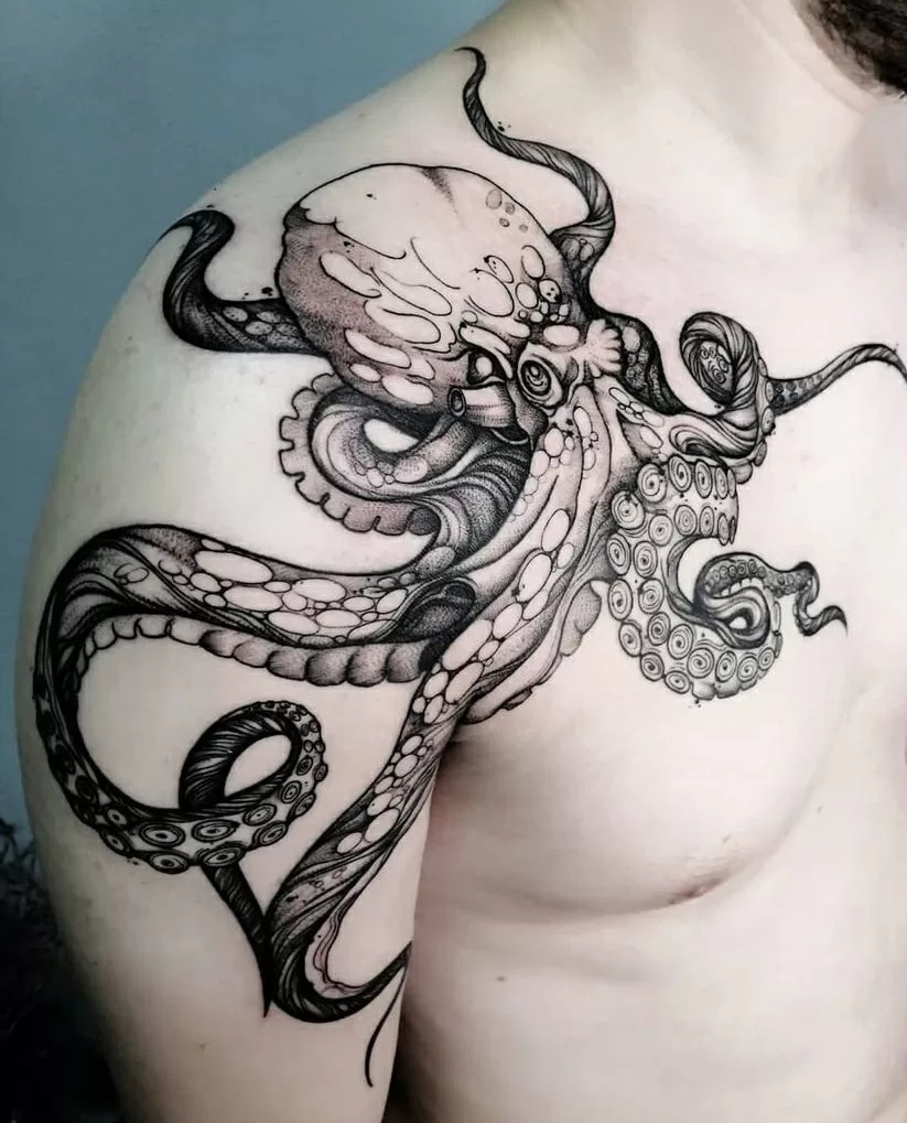 Octopus Shoulder Tattoo